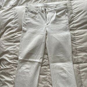 AYR The Pop Straight Leg Jean- White Size 31L